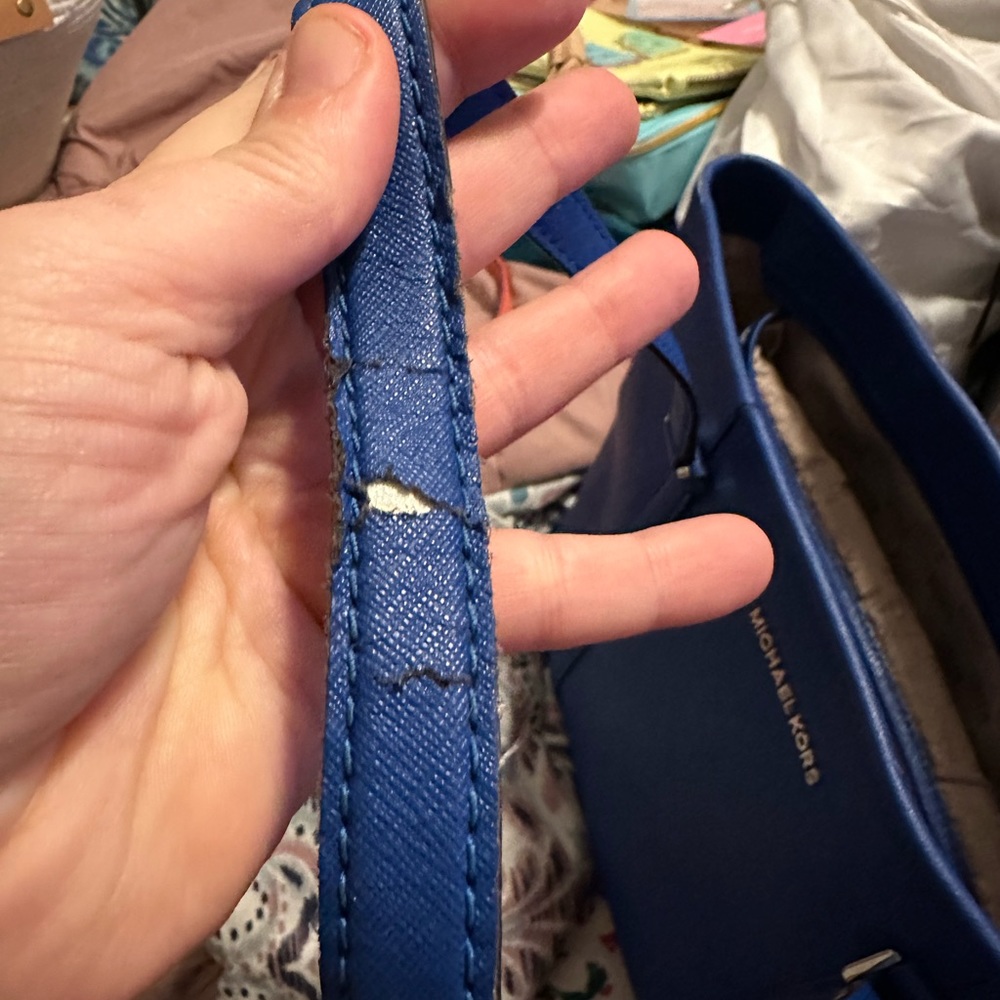 Michael Kors Royal Blue Tote Bag - Picture 3 of 3